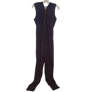 Women's Almost Famous Blue Hooded Jumpsuit Soft Stretch S